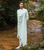 Pista Green Ombre Mike Wheeler Drape Kurta