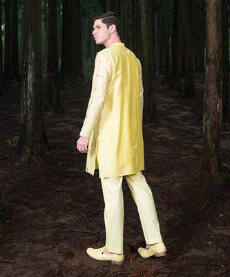 Yellow Ombre Jim Hopper Kurta 3
