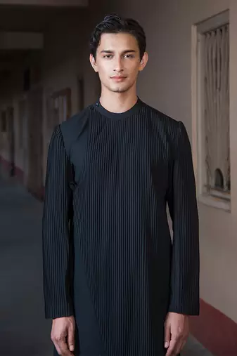 Black Eleven Kurta Sherwani Set