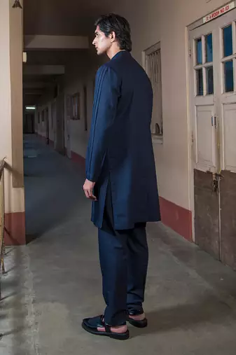 Navy Blue Will Byers Kurta Sherwani Set