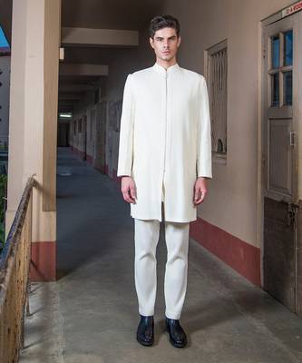 Off White Billy Hargrove Kurta Sherwani Set 1