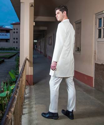 Off White Billy Hargrove Kurta Sherwani Set 3
