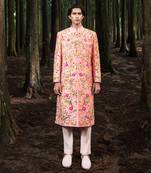 Peach Ombre Jonathan Sherwani