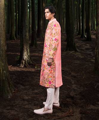 Peach Ombre Jonathan Sherwani 3