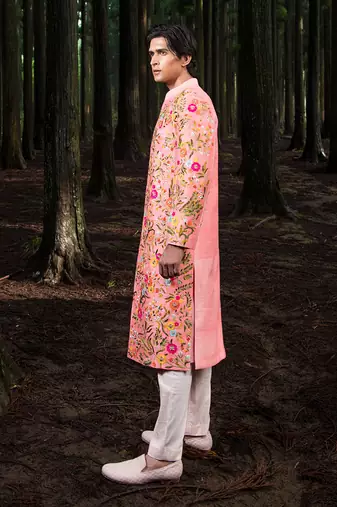 Peach Ombre Jonathan Sherwani
