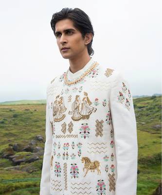 White Bob Sherwani 2