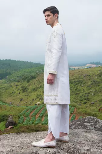 White Ted Sherwani