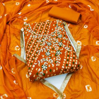 Mustard beads blended cotton salwar 1
