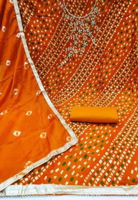 Mustard beads blended cotton salwar 2