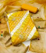 Multicolor beads blended cotton salwar