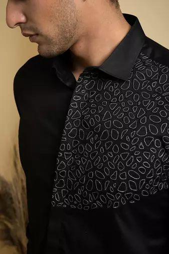 Black Distorted Shirt