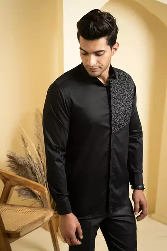 Black Distorted Shirt
