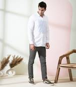 White & Light Blue Blix Shirt