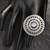 Silver American Diamond Beaded Adjustable Ring