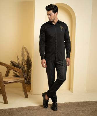 Black Perto Crane Shirt 1