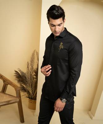 Black Perto Crane Shirt 4