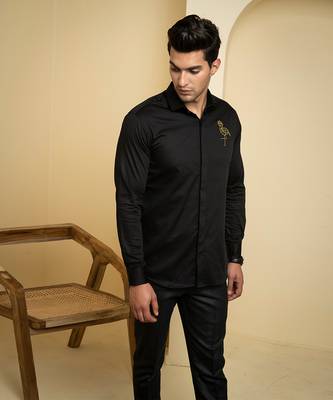 Black Perto Crane Shirt 5