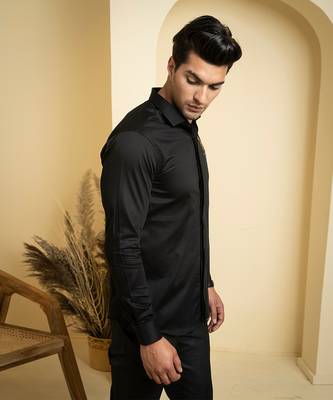 Black Perto Crane Shirt 6