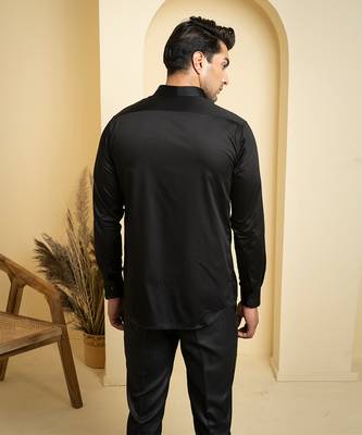 Black Perto Crane Shirt 7