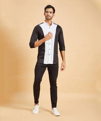 Black & White Clear Cut Pattern Shirt 1