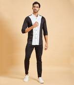 Black & White Clear Cut Pattern Shirt