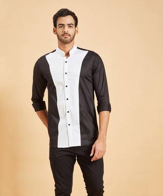 Black & White Clear Cut Pattern Shirt 3