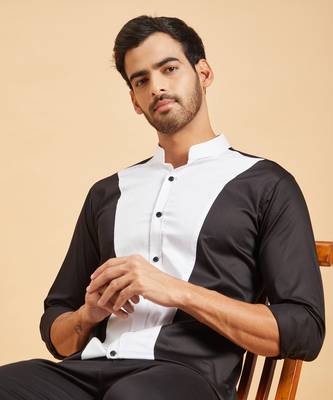 Black & White Clear Cut Pattern Shirt 6