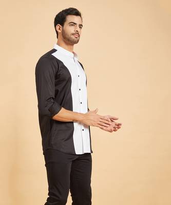 Black & White Clear Cut Pattern Shirt 7