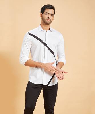 White Scale Pattern Shirt 1