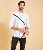 White Scale Pattern Shirt