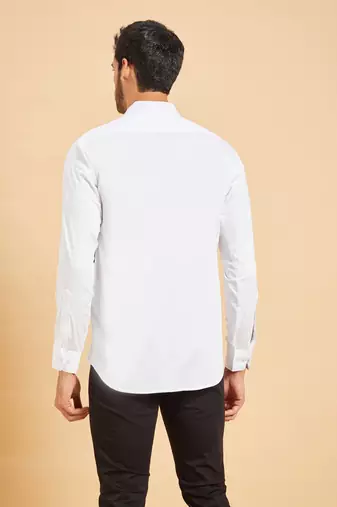 White Scale Pattern Shirt
