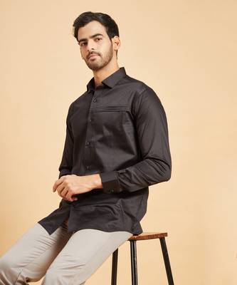 Black Ragic Pintuck Shirt 2
