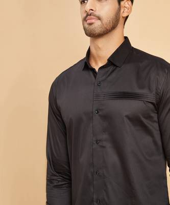 Black Ragic Pintuck Shirt 4