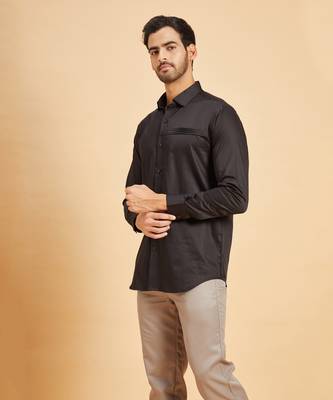 Black Ragic Pintuck Shirt 5