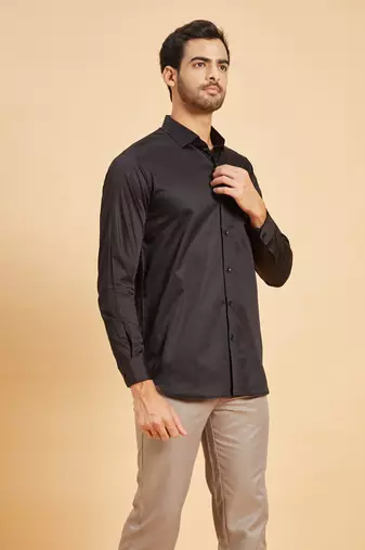 Black Ragic Pintuck Shirt