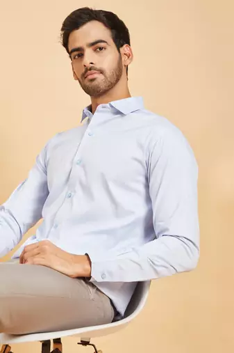Sky Blue Skii Collar Shirt