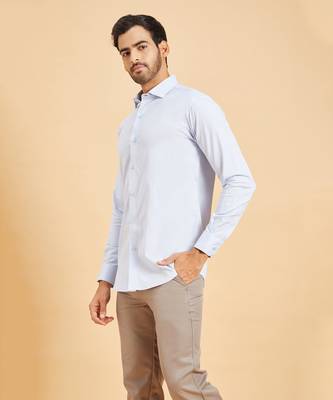 Sky Blue Skii Collar Shirt 3