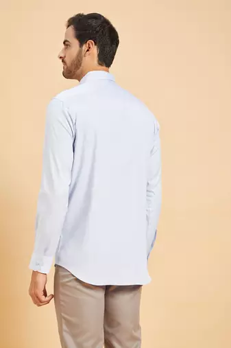 Sky Blue Skii Collar Shirt