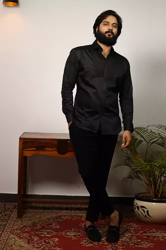 Black Pintuck Shirt