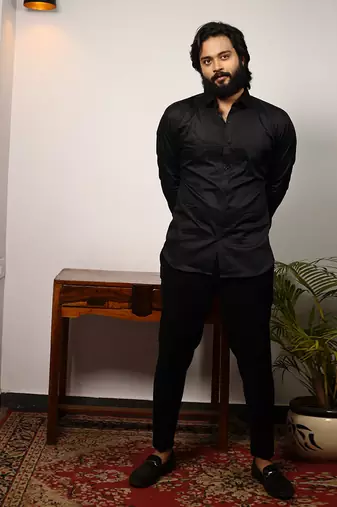 Black Pintuck Shirt