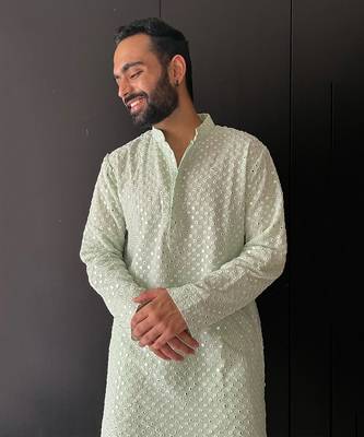 Pista Green Mirror Kurta 2