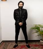 Navy Designer Double Breasted Blazer