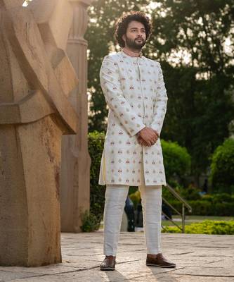 Irenic White Sherwani 1