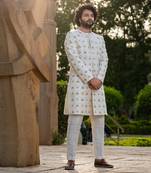 Irenic White Sherwani