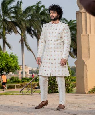 Irenic White Sherwani 4