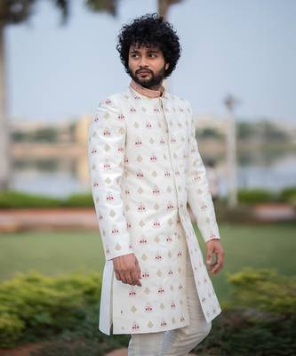Irenic White Sherwani 6