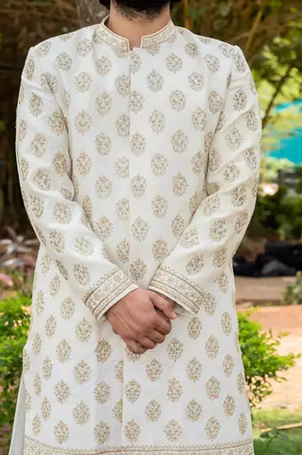 Lysian Sliver Sherwani