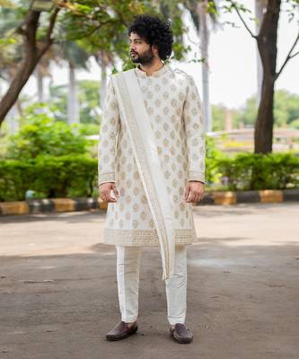 Lysian Sliver Sherwani 5