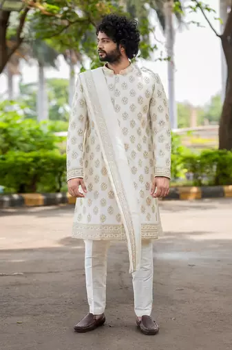 Lysian Sliver Sherwani
