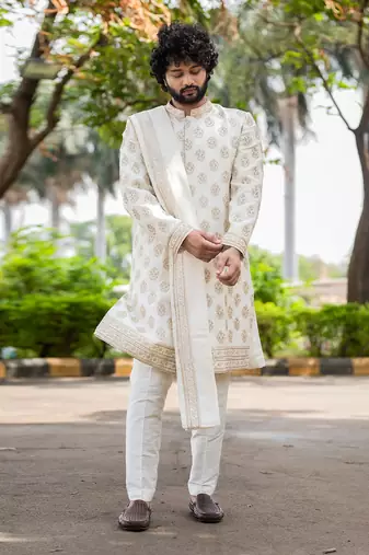 Lysian Sliver Sherwani